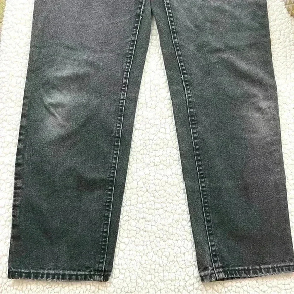 Vintage Lee Denim Riders Faded Black Super High Waist 100% Cotton Taper Mom Jean - Picture 6 of 15